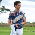 thumbnail image 3 of Fotbe Colorful Sushi Food Art Camiseta Polo de Golf para Hombre con Estampado – Camisa Deportiva Transpirable con Cuello Abotonado-Large, 3 of 6