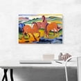 thumbnail image 2 of ARTCANVAS Grazing Horses IV 1911 Canvas Art Print by Franz Marc - Size: 26" x 18" (1.50" Deep), 2 of 9