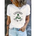 thumbnail image 1 of Funny St Pattys Day Shirt, Cotton Soft Breathable Comfort-Fit Crew Neck Tee, Patrick Day Gift For Women, 1 of 6