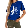thumbnail image 2 of WREESH Women's Cowboy Graphic Tee Fashion Casual Pullover with Crew Neck Short Sleeve Blue, 2 of 5