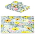 thumbnail image 2 of GZHJMY Colorful Flowers Towel Set of 3, Ultra Soft and Absorbent Bathroom Towels for Bathroom Sports Swim Spa Beach (1 Bath Towel, 1 Hand Towel & 1 Washcloth), 2 of 7