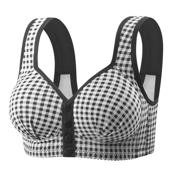 Front Closure Bras for Seniors 2026 Trendy Comfortable Soft Breathable Lingerie Wireless Sleep Pad Support Brassiere