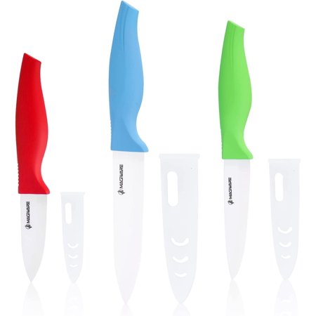 

6-Piece Ceramic Paring Knife Set with Sheaths-Sharp and Healthy (include 5inch Utility Knife 4inch Fruit Knife 3inch Paring Knife)-color01 Red win0529