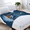 thumbnail image 3 of Cozy Cabin Winter Scene Flannel Blanket - Soft Warm and Durable for Sofa Travel Bed and Chair - Perfect for Cold Nights, 3 of 7