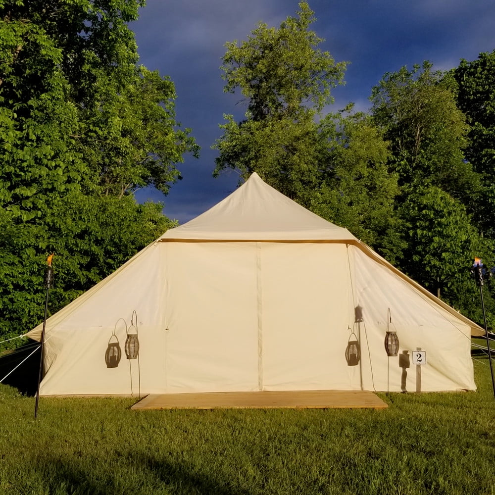 Latourreg Outdoor Glamping Camping Tent Cotton Canvas 16.4FT Bell Tent