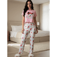 thumbnail image 4 of Pijama De 3 Piezas Mujer Pantalon Short Y Playera A Juego, 4 of 5