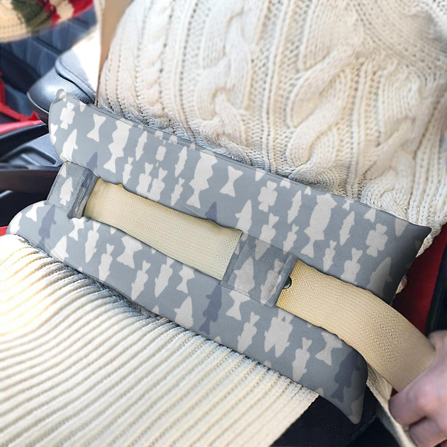 Summer Beach Seat Belt Pillow Post-Surgery Mastectomy & Chest Protection Cushion Soft Coral-Themed Recovery Pad for Women After Breast Surgery