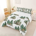 thumbnail image 2 of Manfei Cartoon Deer Pattern Full Size Comforter Sets,Kawaii Fox Bedding Comforter Set,White,Reversible,3 Pieces,1 Comforter and 2 Pillowcases, 2 of 7