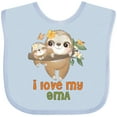 thumbnail image 3 of Inktastic Sloth I Love My Oma Boys or Girls Baby Bib, 3 of 4