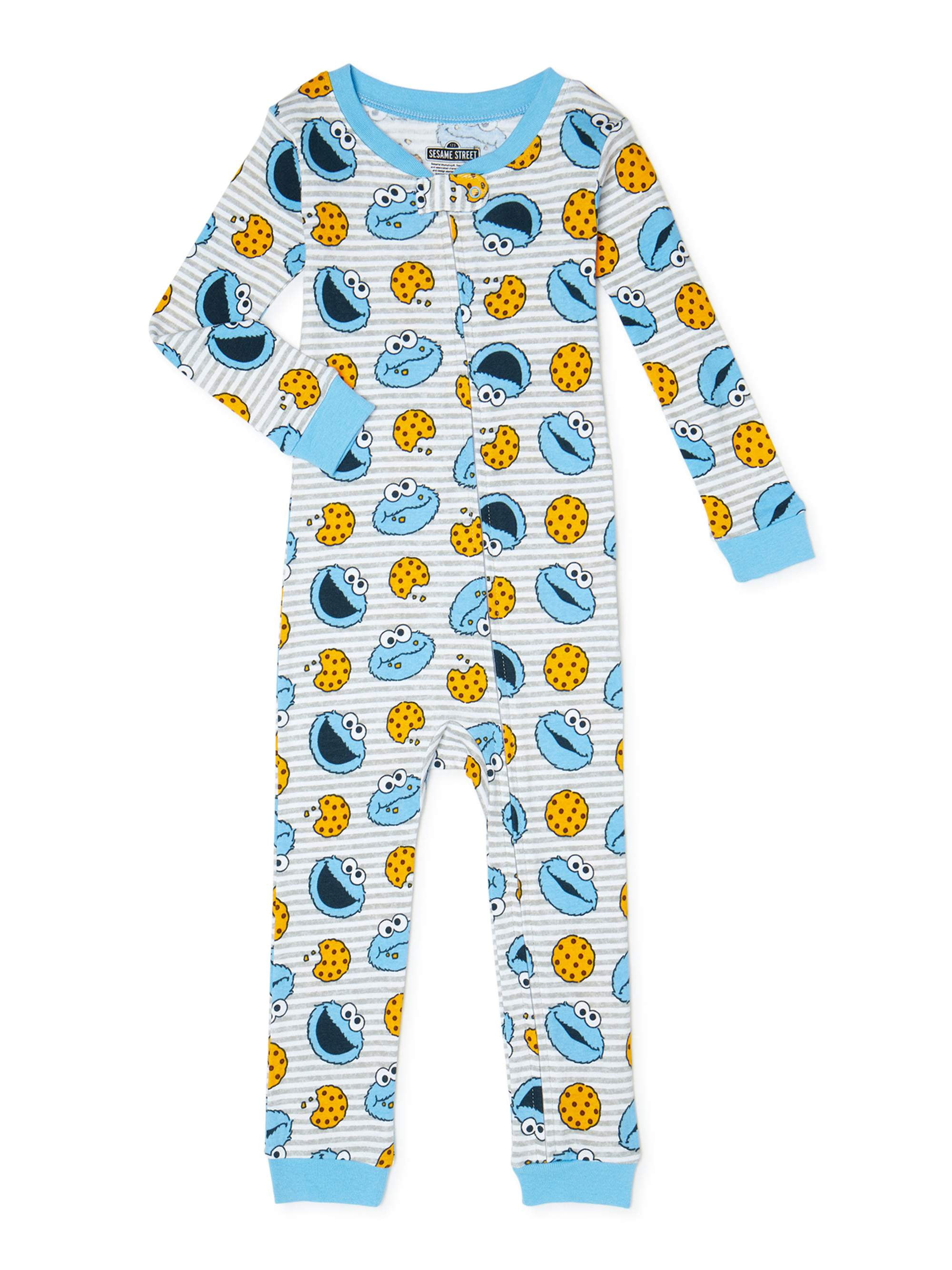 Sesame Street Baby and Toddler Boy Snug-Fit One-Piece Pajama, Sizes 9M-5T