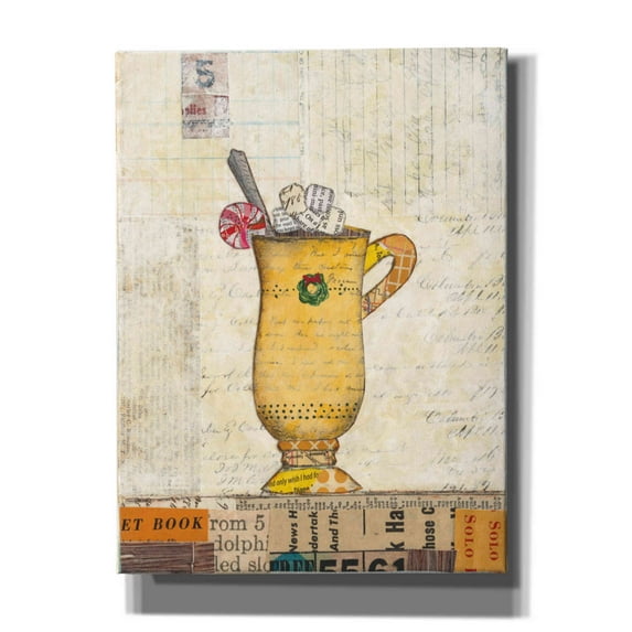 Epic Graffiti 'Cozy Cups IV' by Courtney Prahl, Canvas Wall Art, 12"x16"
