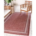thumbnail image 2 of Unique Loom Extérieur Frontière Solide Tapis Tonal 8' x 11' 4 Rectangle Rouille Rouge/beige, 2 of 2