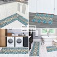 thumbnail image 5 of Blue and Orange Floral Boho Pattern Kitchen Rugs Sets Of 2,Anti Fatigue Kitchen Mat Rugs Non Slip Washable,Decorative Kitchen Floor Mats for Kitchen,Sink,Laundry,17"x30"+17"x47", 5 of 7