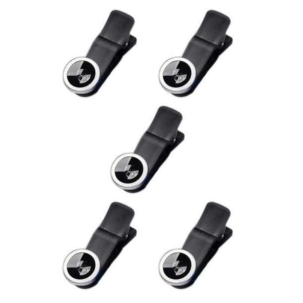 Seitruly Kit de lentes con clip para cámara de teléfono inteligente universal 3 en 1 Lente ojo de pez de 180 ° Lente gran angular 0,67X Type2 NO2
