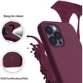 thumbnail image 2 of Étui JEW Compatible avec iPhone 12 Pro Max 6.7 Pouces et iPhone 12 Pro Max Pro, Étui en Silicone Liquide Mince Protection Pare-Chocs Antichoc 6.7 Pouces Violet Rouge, 2 of 5