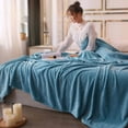 thumbnail image 5 of 1 Pack Fleece Throw Blanket for Couch, 39.37X27.56" Soft Plush Blanket, Super Soft and Warm Fluffy Throw Blanket, Fuzzy Soft Plush Wave Textured Blanket for Sofa Bedroom Living Room, 5 of 5