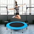 thumbnail image 3 of Gymax 38'' Folding Mini Trampoline Fitness Rebounder w/ Safety Pad Blue, 3 of 10