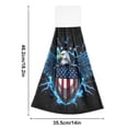 thumbnail image 3 of Shield with Flag Pattern Hawk Wings Hanging Towels with Loop Hand Towels Nylon Fastener Tape Design Dish Cloths 2 Pieces, 3 of 7