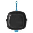 thumbnail image 4 of BergHOFF Neo 4pc Cast Iron Cookware Set, Fry Pan, Grill Pan & Round Dutch Oven, Blue, 4 of 9