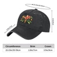 thumbnail image 3 of Vintage Distressed Baseball Cap with Colorful Floral Design & Wooden Cross - Stylish Golf Dad Hat for Men & Women, 3 of 6