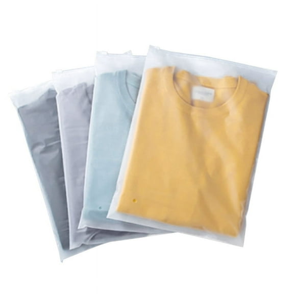 Muka 50 Pcs Frosted Slider Zip Bags, Slider Clothes Storage bags, Reusable Bag Extra Large, 6" x 7 7/8"