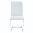 thumbnail image 4 of Llinc Store Set of 4 White PU Simple Arch Dining Chair High Resilience Chairs with Arched Metal Silver Leg, 4 of 9