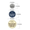 thumbnail image 5 of Circle Non Violence Begins With Your Diet Sign (Blue) - Small, 5 of 5