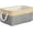 Gold&Grey—Medium(14*10*7"), variant on Tegance Large Storage Baskets for Shelves, Trunk Organizer, Clothes Toys Bin, 14 x 10 x 7 Inches, Big Rectangular Canvas Fabric Collapsible Shelf Box with Handles, Gold & Grey