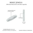 thumbnail image 6 of Rosec Jewels Certified Moissanite Eternity Wedding Band for Women - D-VS1 Quality - with Jewelry Box, 10K White Gold, US 5.00, 6 of 7