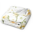 thumbnail image 3 of XMXY Fleece Throw Blanket for Couch, Sunflower Flowers Bloom Lightweight Plush Fuzzy Cozy Soft Bed Blankets and Throws for Sofa, 80"x60" inches, 3 of 8