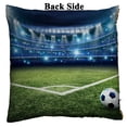 thumbnail image 2 of PKQWTM Football Pitch With Green Grass Blue Light Reversible Mermaid Cushion Cover Home Decor Sequin Pillow Case Size 16x16 inches, 2 of 2