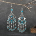 thumbnail image 4 of Grandest Birch 1 Pair Dangle Earrings Classic Decorative All-match Bohemian Vintage Multilayer Rhinestone Ethnic Style Earrings fo, 4 of 8