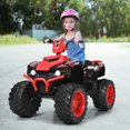 thumbnail image 3 of Topbuy 12V Electric Kids Quad ATV Ride on Car with LED Lights& Red, 3 of 6