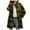 Green, variant on Meichang Fleece Jacket for Women Long Plaid Jacket Casual Button Down Coat Lapel Long Sleeve Outerwear with Pocket Fall