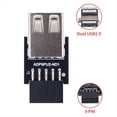 thumbnail image 6 of 3X 9Pin to 1 Port USB Adapter Connector PC Internal Motherboard 9Pin to USB2.0 Type A Female Converter, 6 of 9