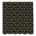 thumbnail image 2 of Ambesonne Forest Shower Curtain, Butterflies Meadow Botany, 69"Wx75"L, Charcoal Grey Pink and Yellow, 2 of 4