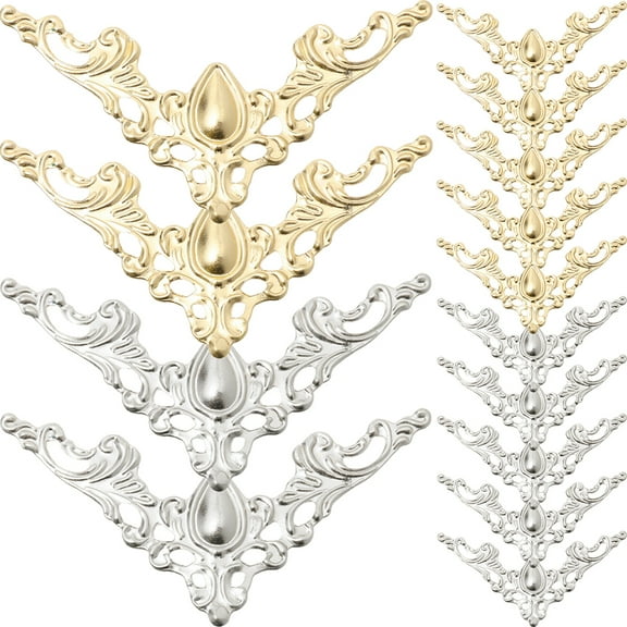 60 Pcs Large Photo Album Corner Protectors with Lace Design, High Strength Notebook