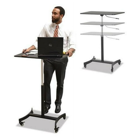 Victor - High Rise Rectangle Polyvinyl Chloride (PVC) Table Desk - Black