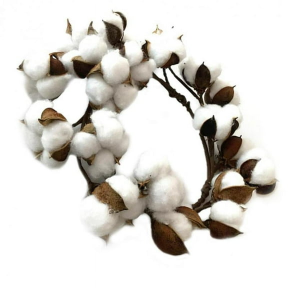 White Cotton Wreath Completely Handcrafted Artwork Cotton Garland