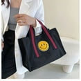thumbnail image 6 of Smile Midi Canvas Tote Crossbody shoulder Bag, 6 of 9
