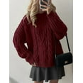 thumbnail image 3 of PRETTYGARDEN Women's Oversized Fall Sweaters Casual Long Sleeve Crewneck Chunky Cable Knit Pullover Tops Winter Clothes, 3 of 9