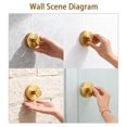 thumbnail image 5 of Yucurem Heavy Duty Suction Cup Hooks, Removable Towel Hooks for Bathroom, No-Drill Hooks, Gold, 4 Pack, 5 of 7