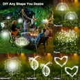 thumbnail image 3 of Solar Garden Firework Lights Outdoor Waterproof, 2 Pack Solar Powered Art Stake Twinkle Lighting for Outside Decor, 120 LED Sparklers String Lights for Yard Pathway Decorations(White), 3 of 8
