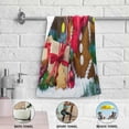 thumbnail image 4 of Gingerbread Candy Hand Towels 2 PCS, Kitchen Towel Ultra Soft and Highly Absorbent,Decorative Fingertip Face Towel for Bathroom Hotel, 28.3"x14.4", 4 of 5