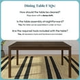 thumbnail image 5 of Now Furniture 60" Wooden Dining Table for 4, Rectangular Kitchen Table - Walnut, 5 of 6