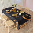 thumbnail image 3 of Halloween Glowing Pumpkins Pattern Rectangle Tablecloth 60"x102",Waterproof Polyester Rectangle Table Cloth, Wipeable Spillproof Polyester Tablecloth for Dining, Camping, Indoor and Outdoor, 3 of 6