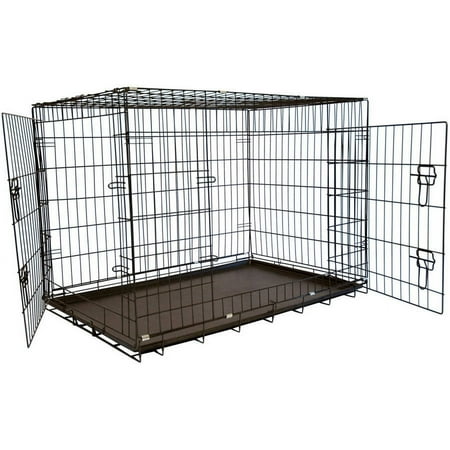 UPC: 0799665921385 | Iconic Pet 24  Foldable Double Door Pet Dog Cat Training Crate with Divider