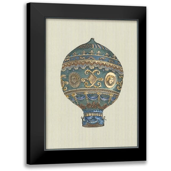 Vision Studio 11x14 Black Modern Framed Museum Art Print Titled - Vintage Ballooning I