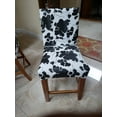 thumbnail image 4 of Vinyl Upholstery Embossed Texture Fabric Cow Black on White Fake Leather / 54" Wide / Sold By The Yard, 4 of 4