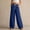 Navy, variant on Women's Pants Plus Size Petite Summer Loose Casual High Waisted Elastic Waistband Pocket Straight Leg Cropped Pants